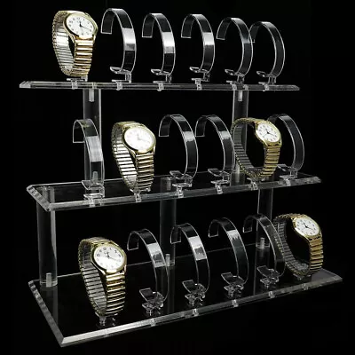 Clear Acrylic Watch Display Stand For Retail Display & Jewelry Organizer • £34.49