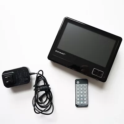 Eviant T7 7-Inch Handheld Portable LCD TV Monitor Black Charger Remote • $44.99