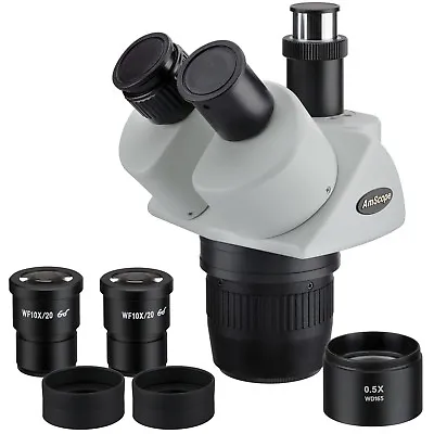 AmScope SW24TX 10x-20x-40x Super Widefield Stereo Trinocular Microscope Head • $288.72