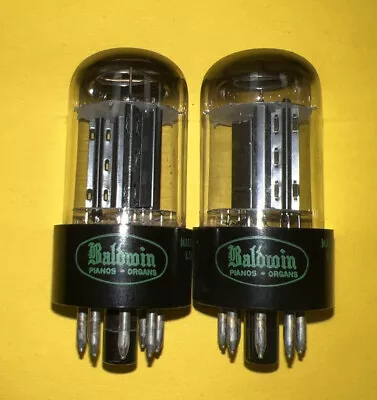 $29.95 • Buy Pair (2) Of Vintage 1961 Sylvania Baldwin 6SN7GTB Vacuum Tubes - TV-7 Test NOS