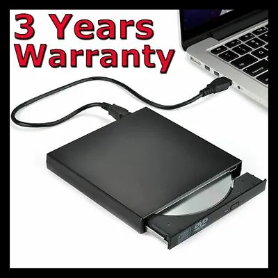 External Drive USB 2.0 Burner CD RW DVD ROM Reader Writer For Mac Windows 7/8/10 • $23.45
