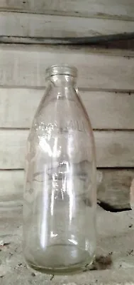 Vintage 600ml  Glass Milk Bottle  • $15