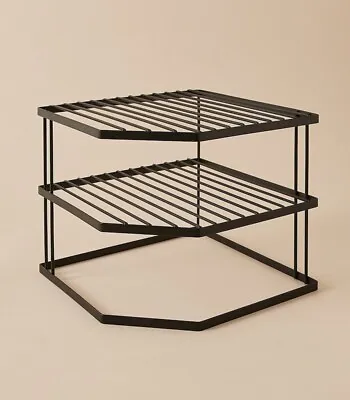 2 Tier Kitchen Bathroom Shelf Metal Shelving Storage Organizer Corner Shelf • $21.97