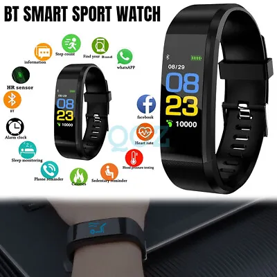 Bluetooth Smart Bracelet Heart Rate Monitor Watch Pedometer Tracker Sports • $10.96