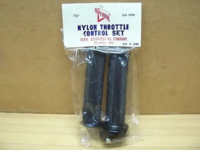 Vintage Superior Motorcycle Nylon 7/8  Throttle Control Set Grips Honda Yamaha • $19.99