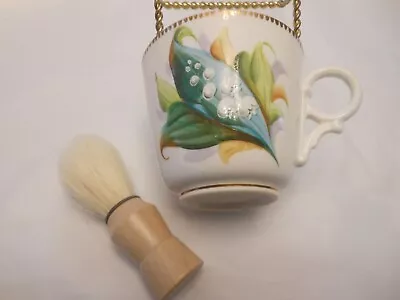 Vintage Shaving Mug Lily Of The Valley + Shaving Brush • $25