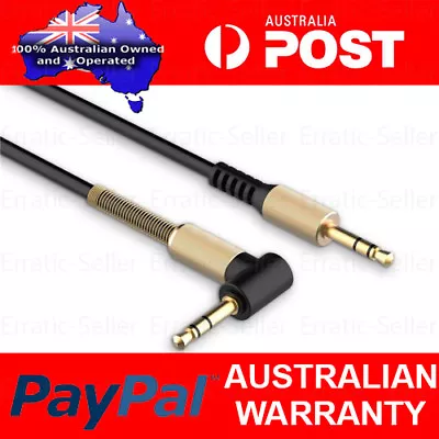 AUX Audio Cable 3.5mm High Quality Gold 1M Cord Male To Male Stereo Jack For Car • $5.95