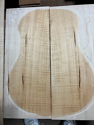 Fiddleback Curly Ambrosia Maple Tonewood Guitar Luthier Set Back Sides Ink Lines • $145