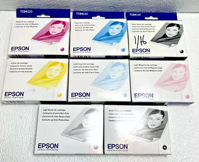 Genuine Epson Ink Set Stylus Photo 2200 Set Of 8 Sealed Boxes Date 2015 - 2017 • $109.95