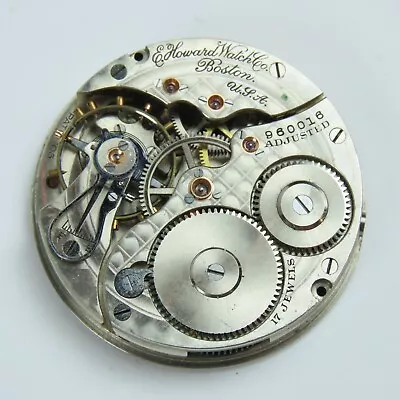 E. Howard & Co. 16 Size Nickel Open Face Pocket Watch Movement • $14.50