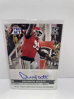 2022 Pro Set Devonte Wyatt Auto Mint Georgia/packers Rc • $1.99