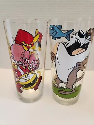 Elmer Fudd Daffy Duck Looney Tunes Marching Band 1976 Pepsi Glass & Taz Lot • $60