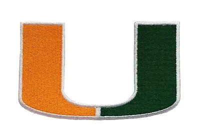 $5.87 • Buy University Of Miami Hurricanes NCAA Football Fully Embroidered Iron On Patch