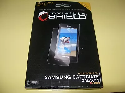 Original Zagg Invisible Shield - Samsung Captivate Galaxy S Screen Protector • $4.95