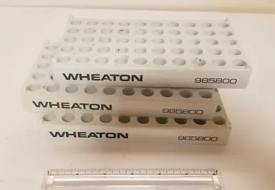 Lot Of 3 Wheaton Stackable 50 Position Test Tube HPLC Vial Rack 985800 12 Mm • $24