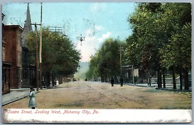 Mahanoy City Pa Centre Street Undivided Antique Postcard  • $13.99