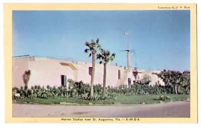 St. Augustine Florida C1950's Marine Studios Marineland Oceanarium • $1.40