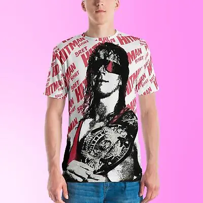 Bret The Hitman Hart Retro Reproduction All Over Print Shirt - 90's Era WWF/WWE • $50