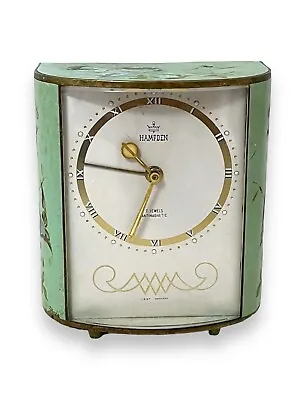 Vtg Hampden Musical Alarm Clock - West Germany - 7 Jewels - Works- Sounds Nice • $74.50