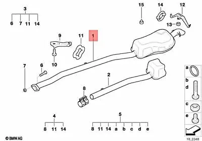 Genuine BMW E36 325td 325tds Sedan Wagon Rear Silencer 18102244886 • $506.60