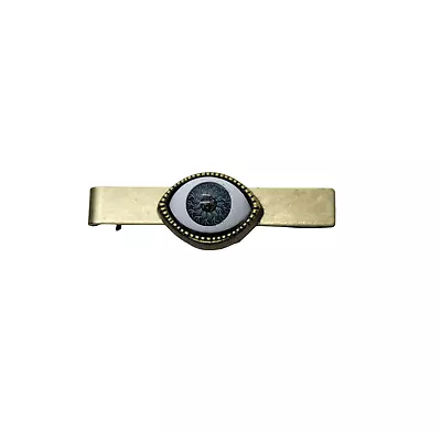 Handmade Oxidized Bronze Steampunk Eyeball Tie Bar Clip • $25.65