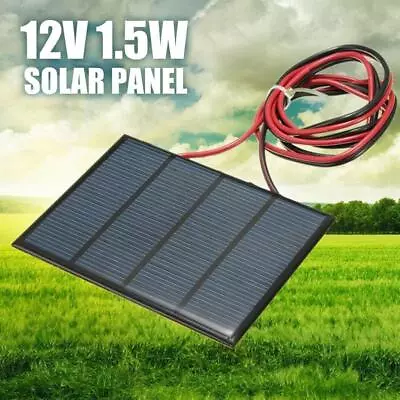 1*12V Mini Power Solar Panel Small Cell Phone Module Wire Charger - • $2.86