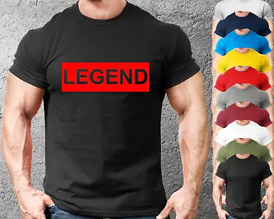 £7.99 • Buy Legend Gym T-Shirt Mens Gym Clothing Workout Training Bodybuilding Top GYM-T
