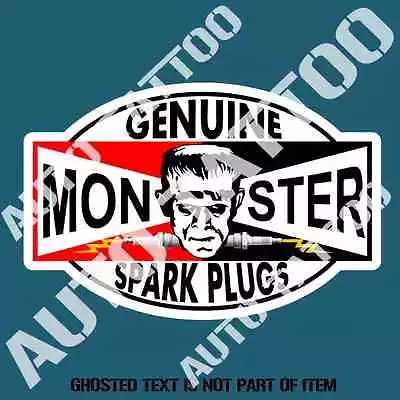 GENUINE MONSTER SPARK PLUG Decal Sticker For Mancave Garage Hot Rod Car Stickers • $3.56