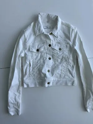 J Brand Womens Button Down Jean Harlow  Jacket White Cotton Size XS • $15