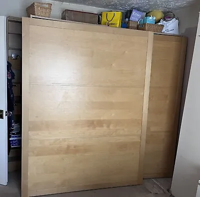 Ikea Pax Wardrobe Sliding Doors Very Large Pine Effect * DOORS ONLY. Open2Offers • £30