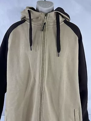 Champs Sports Gear Mens Thermal Zip Fleece Sweater Jacket  Size 3XL Tan Brown Ne • $25.37