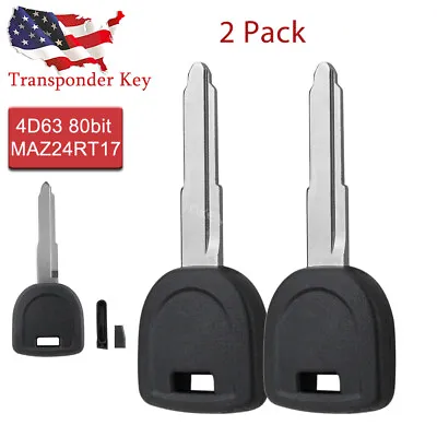 2 For Mazda Transonder Key MZ34 MAZ24RT17 2 3 5 6 CX7 CX9 MX5 RX8 05-14 Uncut • $14.49