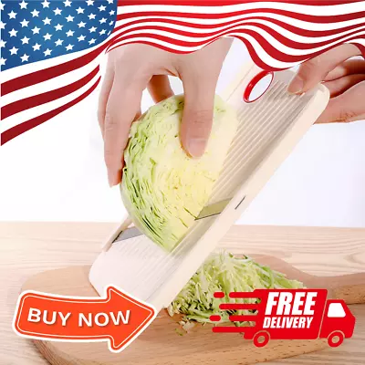 Manual Vegetable Slicer Stainless Steel Portable Kitchen Shredder Potato Cabbage • $13.49