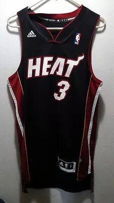 Adidas Mens NBA Jersey Dwayne Wade 3 Miami Heat Black Size Adult Small • $31