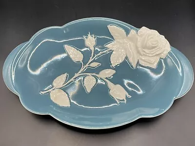 Vintage Royal Winton Grimwades White Flower Platter Dish Circa 1950’ 28 X 18.5cm • $29
