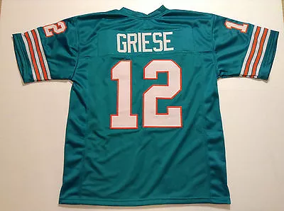 UNSIGNED CUSTOM Sewn Stitched Bob Griese Teal Jersey - M L XL 2XL 3XL • $35.99