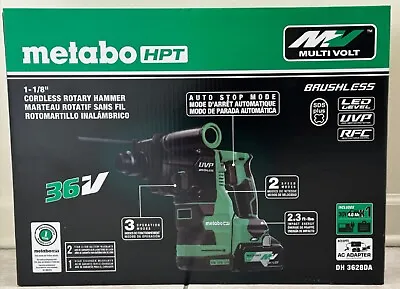Metabo HPT DH3628DA 36V MultiVolt 1-1/8  SDS Plus Rotary Hammer With UVP New. • $399.95