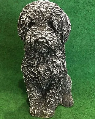 Large Cockapoo Concrete Ornament Dog Sculpture Frost Protected • £44.99