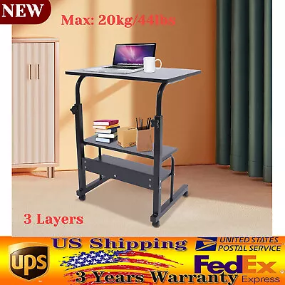 Computer Desk Home Office Desk PC Laptop Table Office Desk With Rolling Wheels • $41