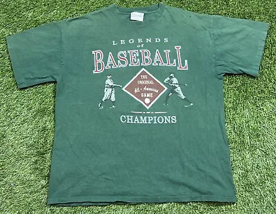 Vintage 90's Players By Van Heusen Legend Of Baseball MLB T-Shirt Men's XL USA • $14.99