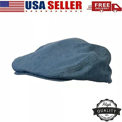 Gatsby Cap For Men Ivy Hat Solid Golf Driving Sun Flat Cabbie Newsboy Hat L • $8.99