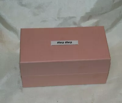 Empty MIU MIU Pink 2 Pc Gift Box Storage Jewelry Glasses Empty 7  X 3.5  X 3.75  • $7.95