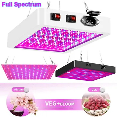 £17.09 • Buy LED Grow Light Panel Full Spectrum Hydroponic Plant Veg Flower Lamp Lighting UK