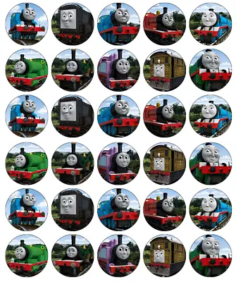 30x Thomas The Tank Engine Edible Cupcake Toppers Wafer Paper Fairy Cake Toppers • £2.59