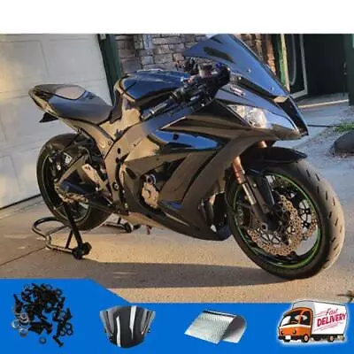 FD Matte Glossy Black Plastics Fairing Fit For Kawasaki 2011-2015 ZX10R S002 • $319.99