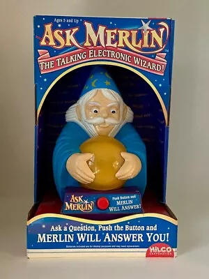 Vintage Ask Merlin The Talking Wizard Fortune Teller 1996 Hilco Toy  New In Box • $22.22