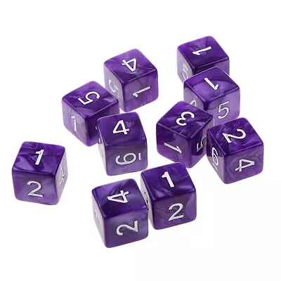 10pcs Purple Six Sided D6 Dice Playing D&D  RPG Board Game Favours • $12.47