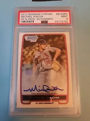 2012 Bowman Chrome Michael Wacha 1st Auto  PSA 9 • $29.99