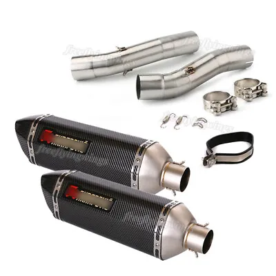 For Yamaha YZF R1 2004-2006 Exhaust Middle Mid Pipe Slip-on Mufflers Escape 51mm • $314.70