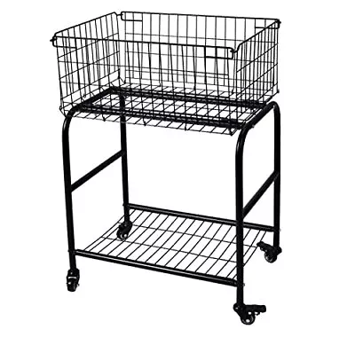 Rolling Wire Laundry Basket With WheelsMetal Luandry Cart For Room Organizer... • $139.73
